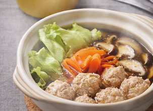 レモン香る~肉団子の丸ごとレタス鍋