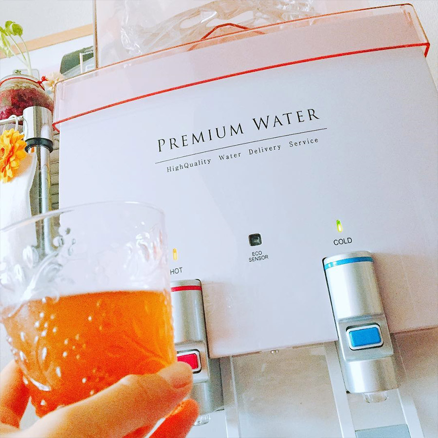 水分補給に、以前作った梅シロップをプレミアムウォーターのお水で割って飲んでいます♪｜天然水ウォーターサーバーはプレミアムウォーター