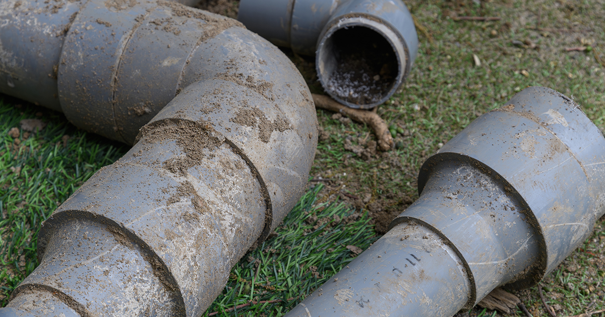 老朽化している水道管の画像