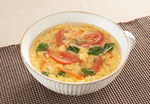トマトと小松菜の卵スープ